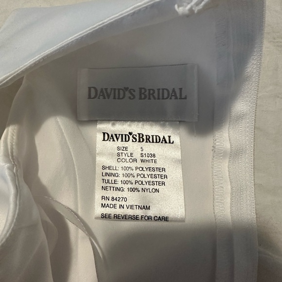 David's Bridal White and Black Kids Formal Dresses - Picture 6 of 7